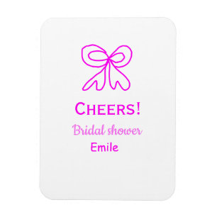 Magnet Flexible Acclamations nœud rose violet enterrement de vie d