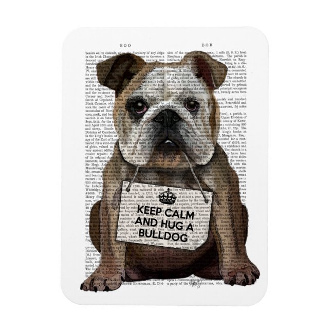 Magnet Flexible Accrochez un Bulldog (Vertical)