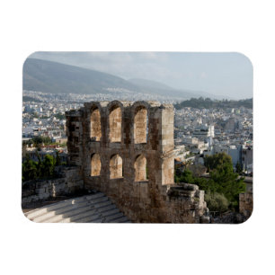Magnet Flexible Acropole Ruines antiques surplombant Athènes