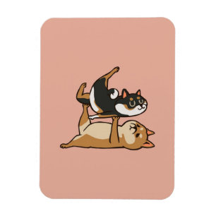 Magnet Flexible Acroyoga Shiba Inu Amateurs de yoga Shiba Inu