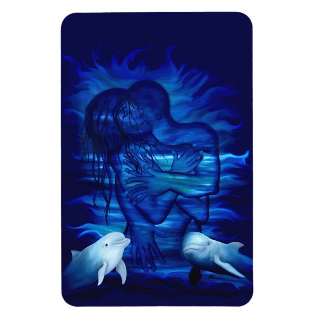 Magnet Flexible Acte de passion - paire avec paire dauphin (Vertical)