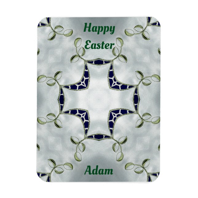 Magnet Flexible ADAM ~ Pâques vert et bleu ~ carte aimant ~ (Vertical)