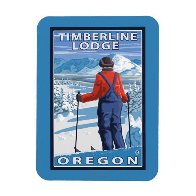 Magnet Flexible Admirant Skier - Timberline Lodge, Oregon (Vertical)