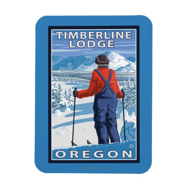 Magnet Flexible Admirant Skier - Timberline Lodge, Oregon (Vertical)
