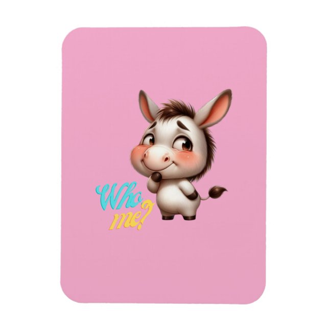 Magnet Flexible Adorable âne pour Noël 2024 - Cadeau parfait (Vertical)