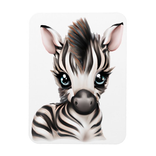 Magnet Flexible adorable bébé Zebra (Vertical)