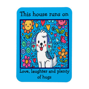 Magnet Flexible Adorable Chien Whimsical Avec Message