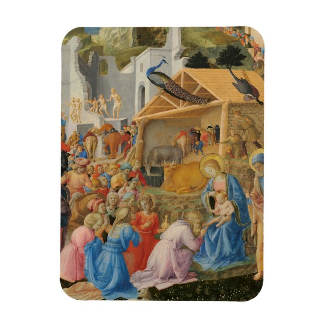 Magnet Flexible Adoration des Mages par Fra Angelico et Filippo (Vertical)