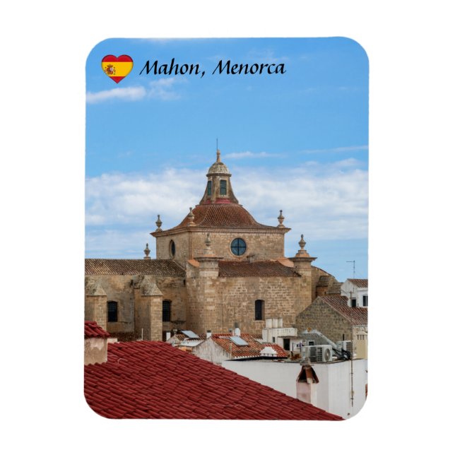 Magnet Flexible Aerial view of Church of Carmen - Mahon, Menorca (Vertical)