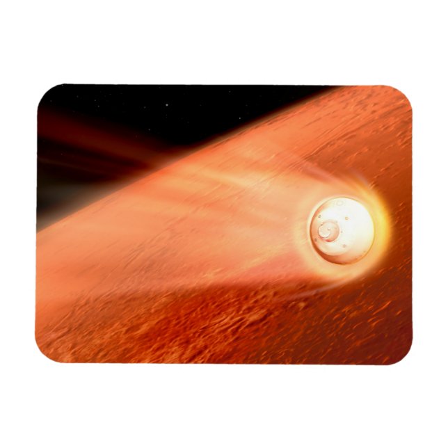 Magnet Flexible Aérocoque Avec Perpersévérance Rover Descente Vers (Horizontal)