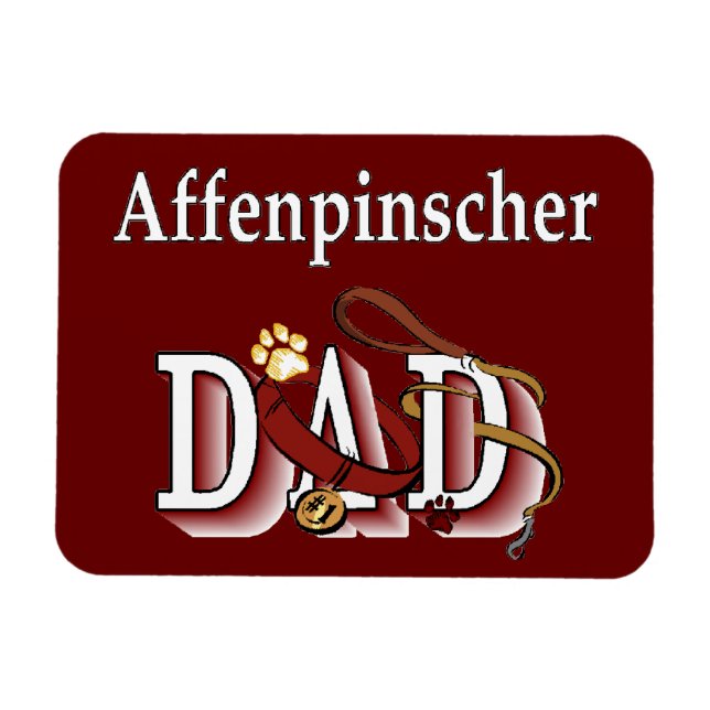 Magnet Flexible Affenpinscher Papa (Horizontal)