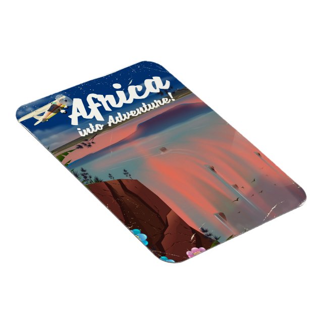 Magnet Flexible Affiche d'aventure de cascade africaine (Côté Droit)