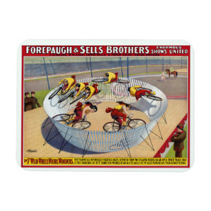 Magnet Flexible Affiche De Cirque Des Sept Gaynells Vélos D'Équita