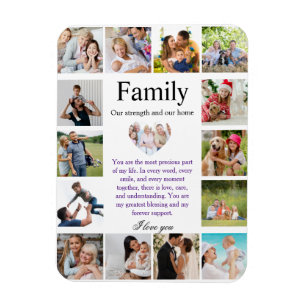 Magnet Flexible Affiche de collage de photos de famille personnali