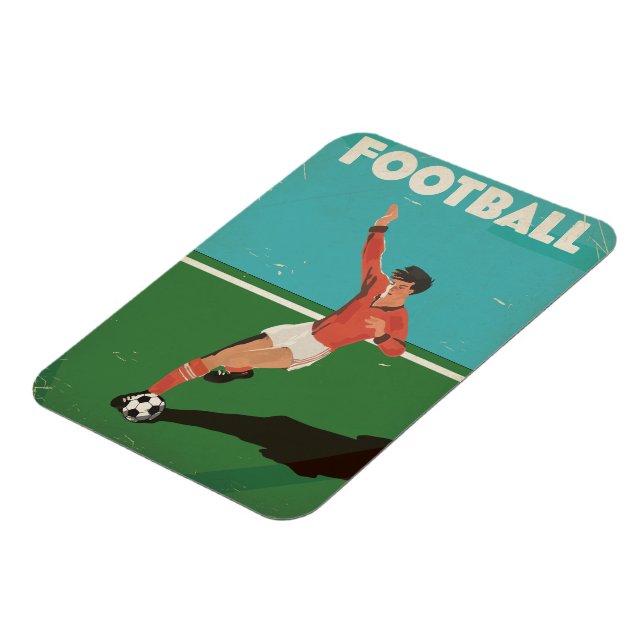 Magnet Flexible Affiche de football vintage (Côté Gauche)