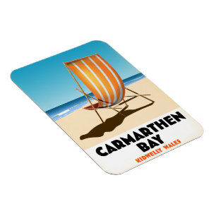 Magnet Flexible Affiche de la baie de Carmarthen Kidwelly Pays de