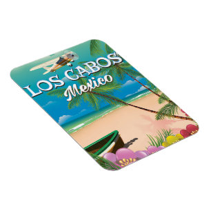 Magnet Flexible Affiche de la plage de Los Cabos Mexico