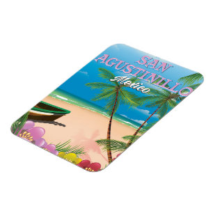Magnet Flexible Affiche de la plage de San Agustinillo au Mexique