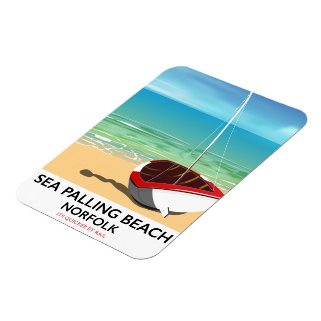 Magnet Flexible Affiche de la plage de Sea Palling Norfolk (Côté Gauche)