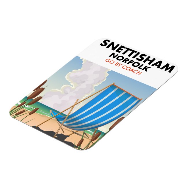 Magnet Flexible Affiche de la plage de Snettisham Norfolk (Côté Gauche)