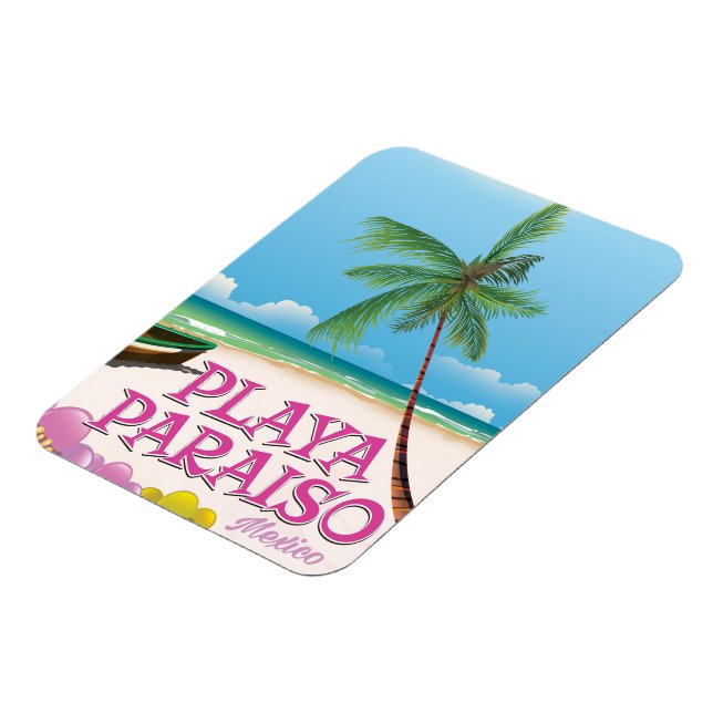 Magnet Flexible Affiche de la plage Playa Paraiso au Mexique (Côté Gauche)