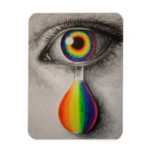 Magnet Flexible Affiche de larmes arc-en-ciel