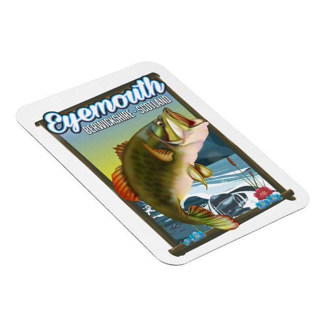 Magnet Flexible Affiche de pêche à Eyemouth Berwickshire Écosse. (Côté Droit)