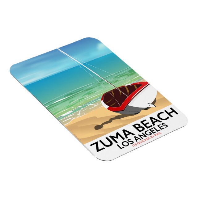 Magnet Flexible Affiche de plage de Zuma Beach LA Rail (Côté Droit)