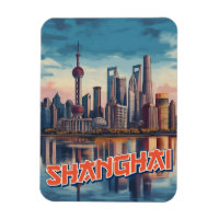 Affiche de Shanghai Skyline : Vivant paysage urbai