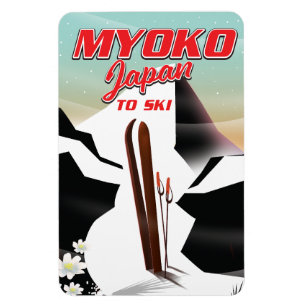 Magnet Flexible affiche de ski myoko japon