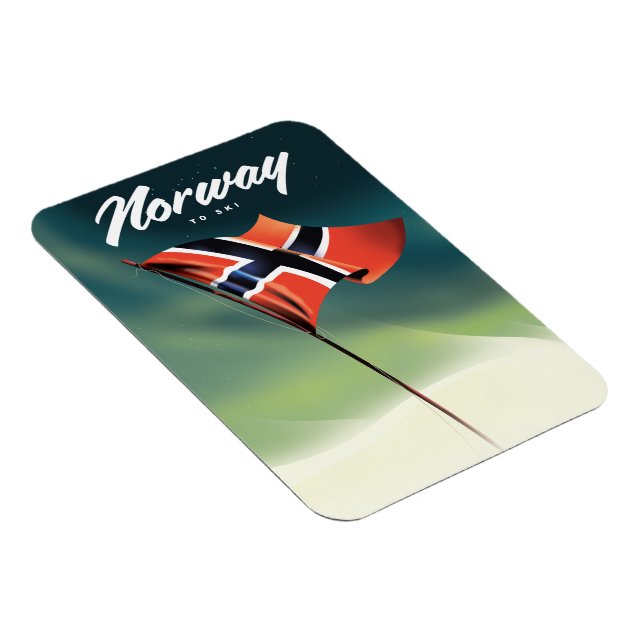 Magnet Flexible Affiche de ski Norvège (Côté Droit)