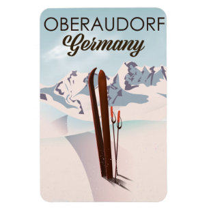 Magnet Flexible Affiche de ski Oberaudorf Allemagne