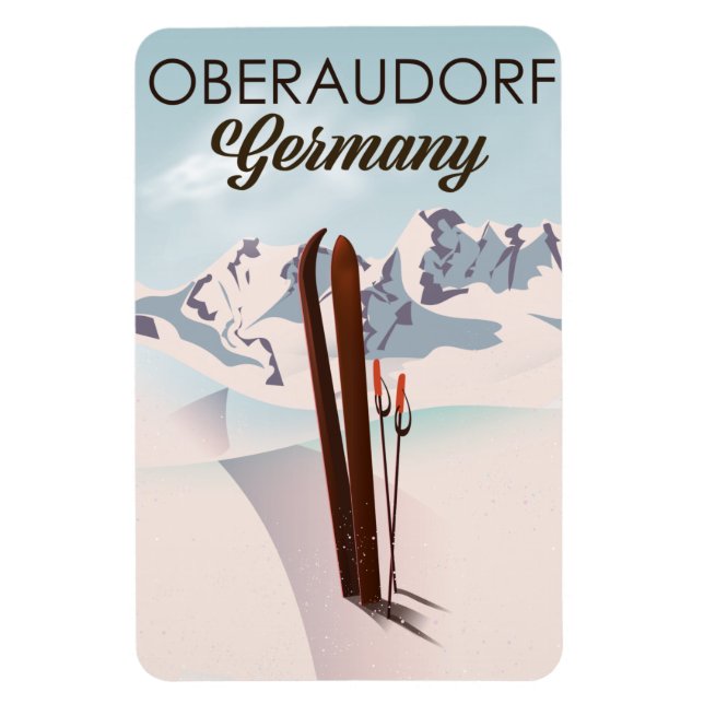 Magnet Flexible Affiche de ski Oberaudorf Allemagne (Vertical)