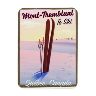 Magnet Flexible Affiche de ski Québec Mont-Tremblant.