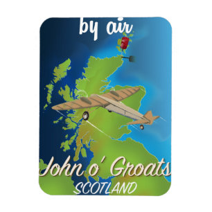 Magnet Flexible affiche de style vintage de John o'groats Écosse