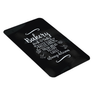 Magnet Flexible Affiche de tableau craie de boulangerie de style v