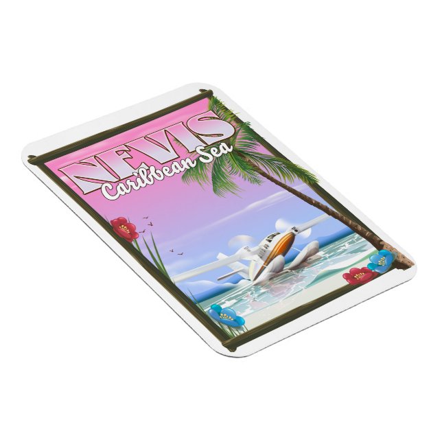 Magnet Flexible Affiche de vacances à Niévès. (Côté Droit)