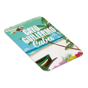 Magnet Flexible Affiche de vacances de plage à Cayo Guillermo