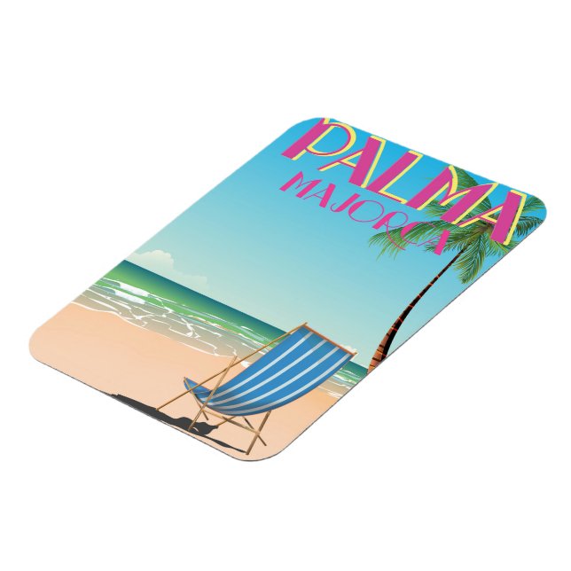Magnet Flexible Affiche de vacances de plage à Palma Majorque (Côté Gauche)