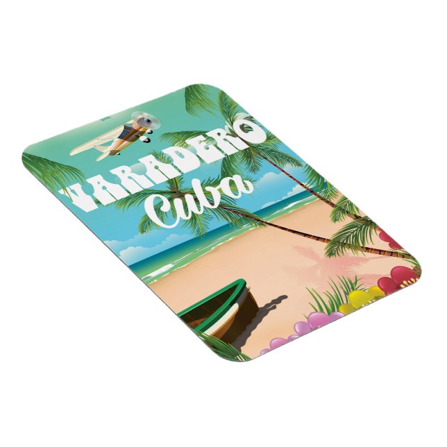 Magnet Flexible Affiche de vacances de plage cubaines à Varadero (Côté Droit)