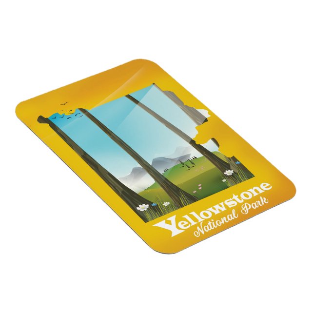 Magnet Flexible Affiche de vacances du parc national de Yellowston (Côté Droit)
