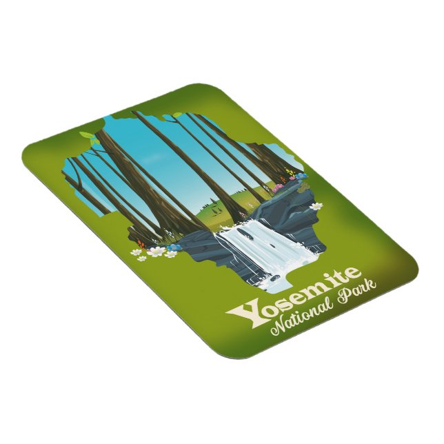 Magnet Flexible Affiche de vacances du parc national de Yosemite. (Côté Droit)