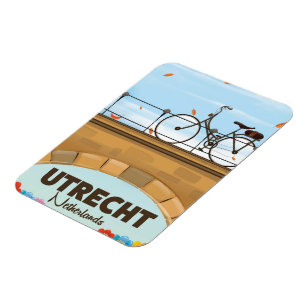 Magnet Flexible Affiche de vacances d'Utrecht Pays-Bas.