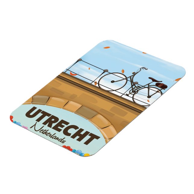 Magnet Flexible Affiche de vacances d'Utrecht Pays-Bas. (Côté Gauche)