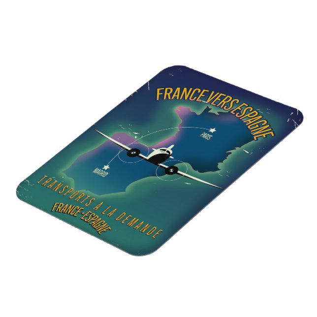 Magnet Flexible Affiche de vacances France en Espagne (Côté Gauche)