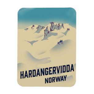 Magnet Flexible Affiche de vacances Hardangervidda Norvège.