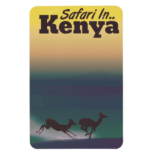 Magnet Flexible Affiche de vacances safari au Kenya (Vertical)