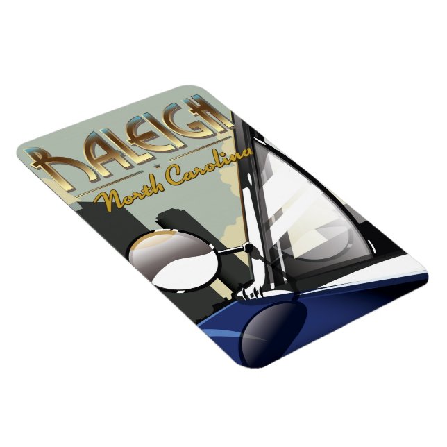 Magnet Flexible Affiche de voiture ancienne de Raleigh Caroline du (Côté Droit)