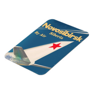 Magnet Flexible Affiche de vol de Novosibirsk Sibérie Union sovi
