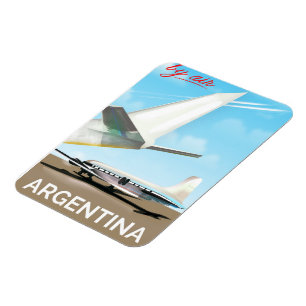 Magnet Flexible Affiche de vol vintage "By Air" Argentine